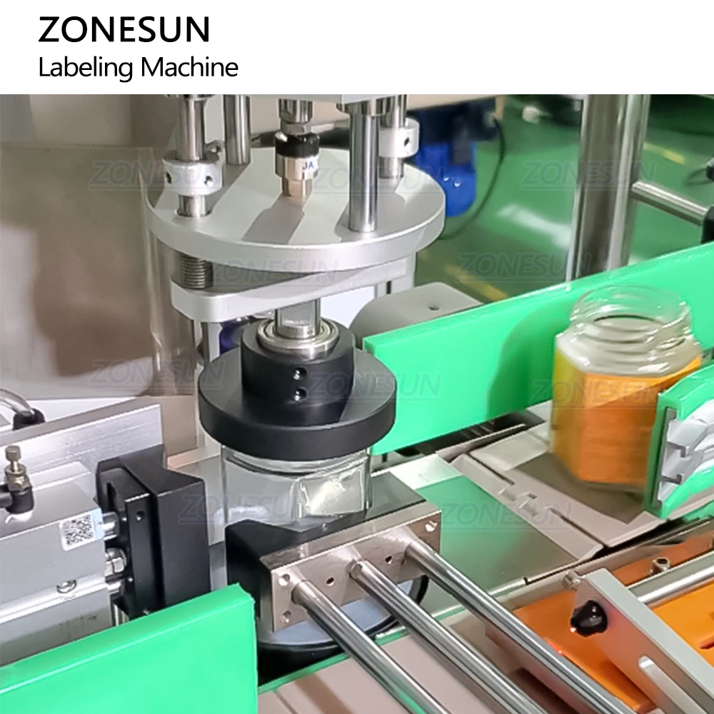 ZONESUN ZS-TB550V Fixed Point Automatic stickers Irregular Polygonal Hexagonal Bottles Labeling machine