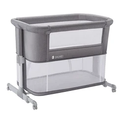 multi-purposes extensible aluminum baby bassinet and cot grey
