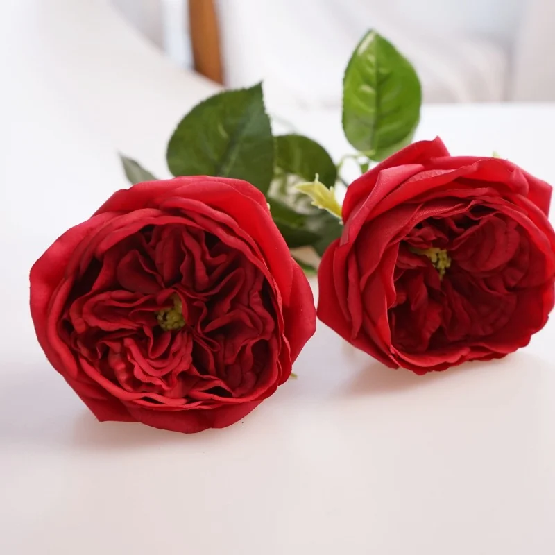 Wholesale Real Touch Rose Single Stem Artificial Austin Pink Rose for Home Wedding Flower Arrangements