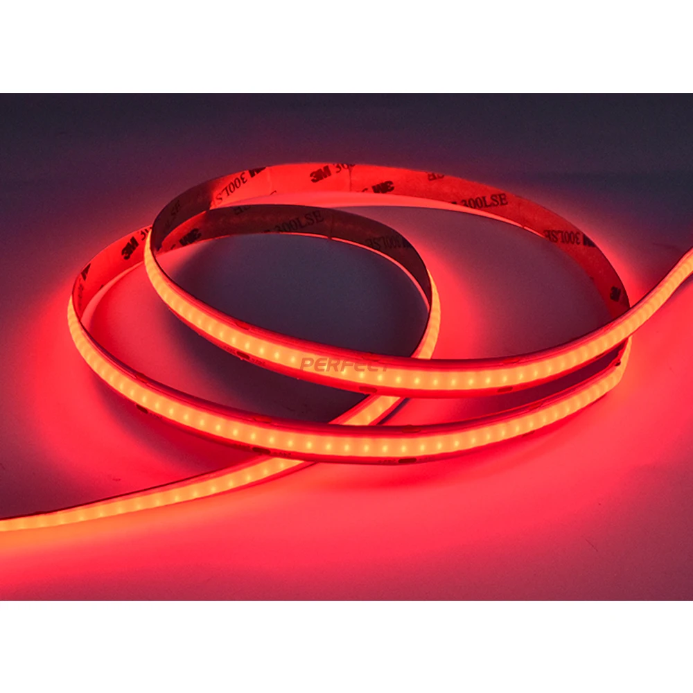 Wholesale High Density Dotless Cob RGB Led Strip DC24V DC12V  Flexible Rgb Led Strip light