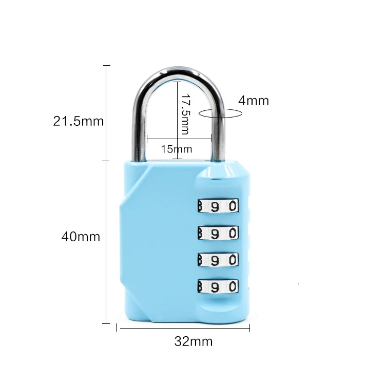 Amazon Hot Sale Combination Lock 4 Digit Outdoor Waterproof Padlock for School Gym Locker Sports Fence Toolbox Gate