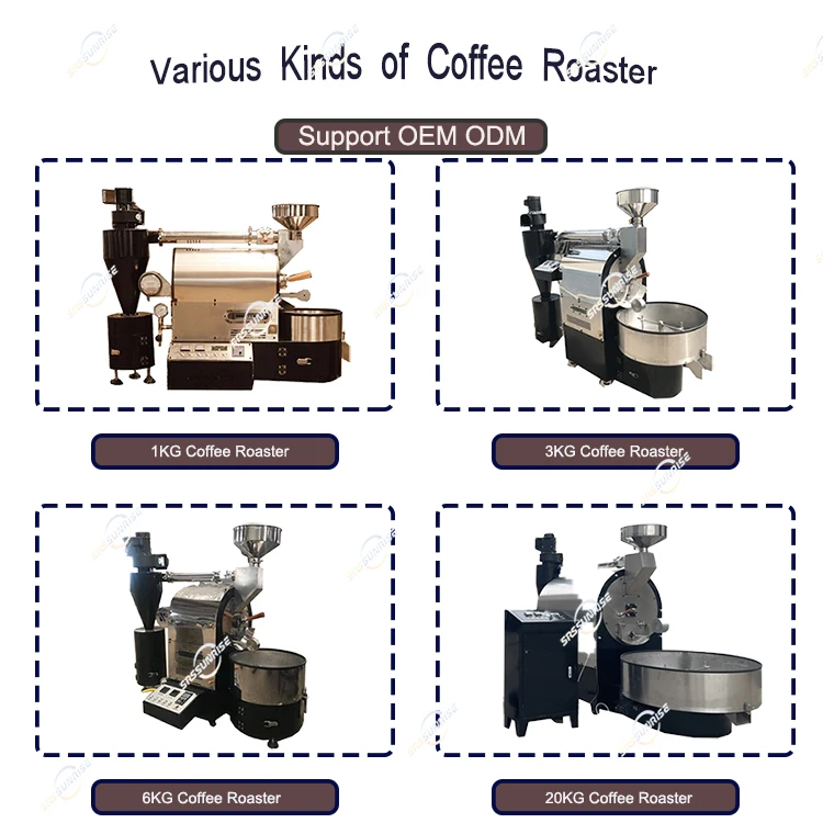 Small 2kg 3kg 5kg 10kg 15kg Coffee Bean Roaster Commercial Coffee Roasting Machine For Industrial Beans Roasters Machines