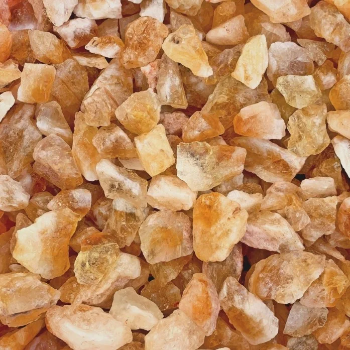 Wholesale raw natural citrine crystal gravel rough citrine tumbled stone