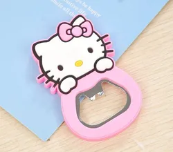 Creative Cartoon Bottle Opener Multi-Functional Silicone Funny Magnet Refrigerator Sticker Beer Wine Opener
