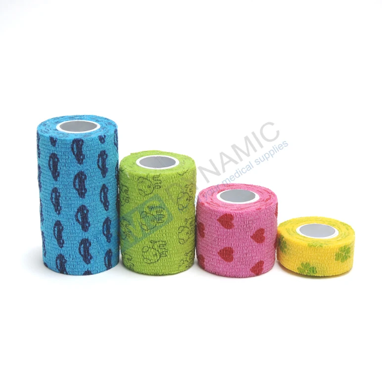 Colorful adhesive bandage wrap non woven fabric wide tape for first aid sports strong and easy to use breathable