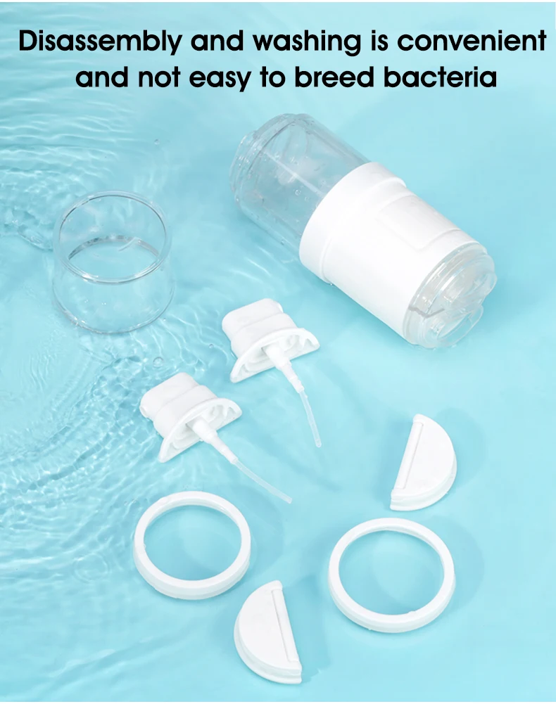 Wholesale Factory Adult Outdoor Detachable Squeezing Reusable Portable Spray Shampoo Lotion 4 In 1 Travel Bottle