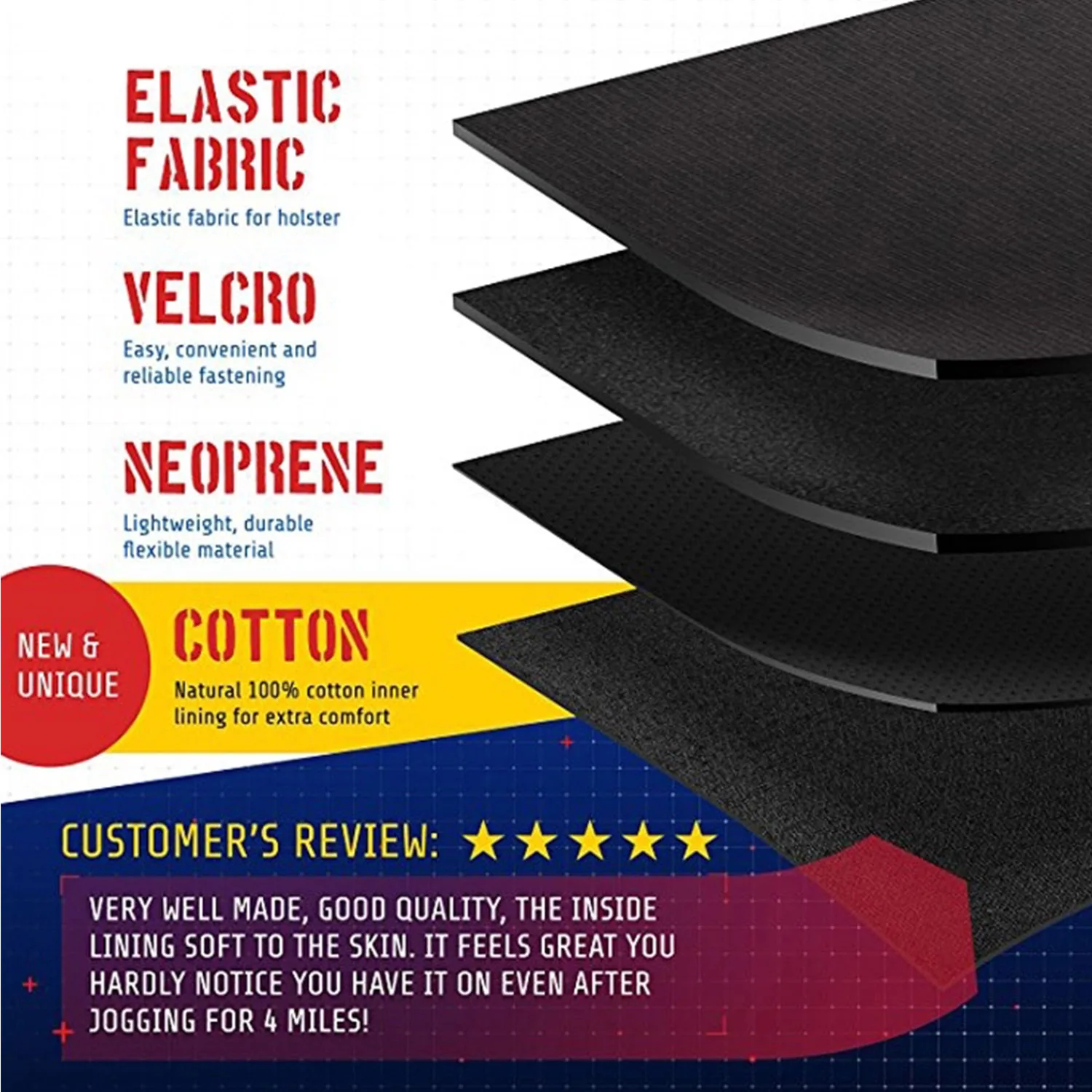 Universal Belly Band Holster for Concealed Carry Neoprene Tactical Gun Holster with magazine pouch