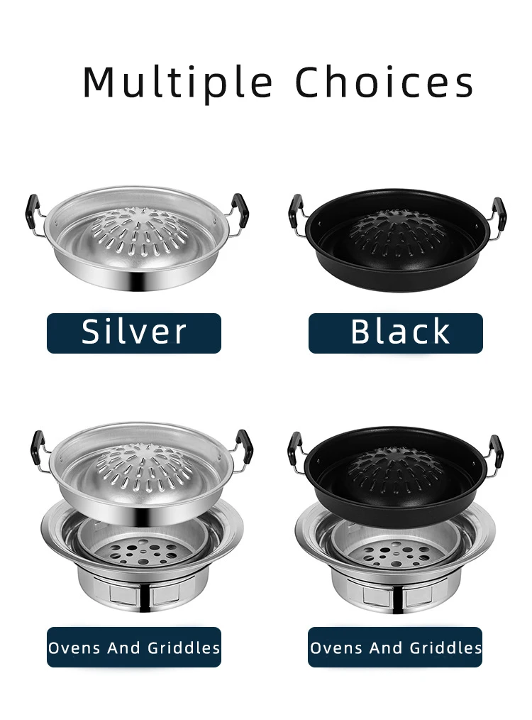 Thailand Wholesale Aluminum Charcoal Camp Steel Metal Fire Pit Outdoor Tabletop Circular Barbecue Grill Food Truck with B