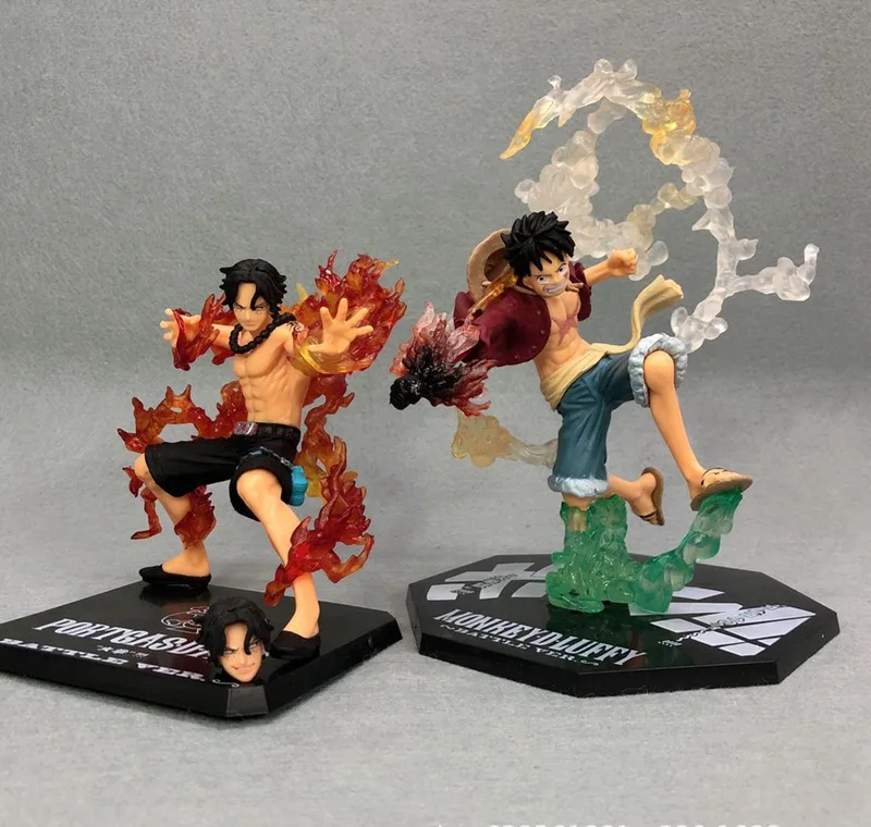Hot Anime Ornaments One Piece Fire Fist Luffy Ace Demon Slash Zoro Demon Wind Leg Sanji Anime Action Figures