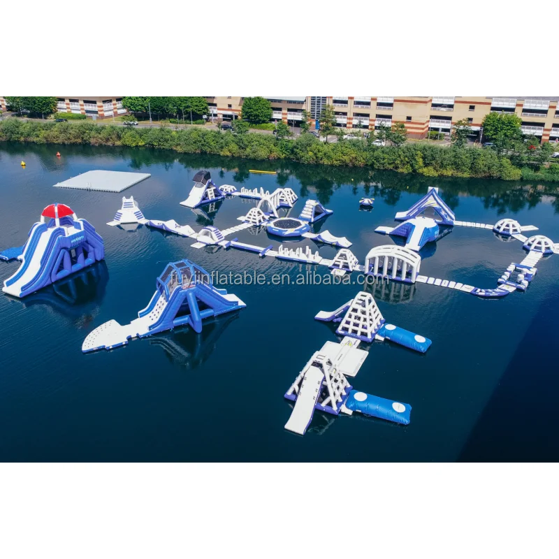 Inflatable Aqua Water Parks inflatable water sport slide inflatable obstacles lake water park