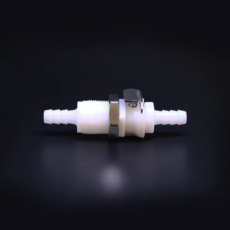 POM EPDM plastic male quick disconnect  coupling  insert panel mounting  connection straight through without valve inside