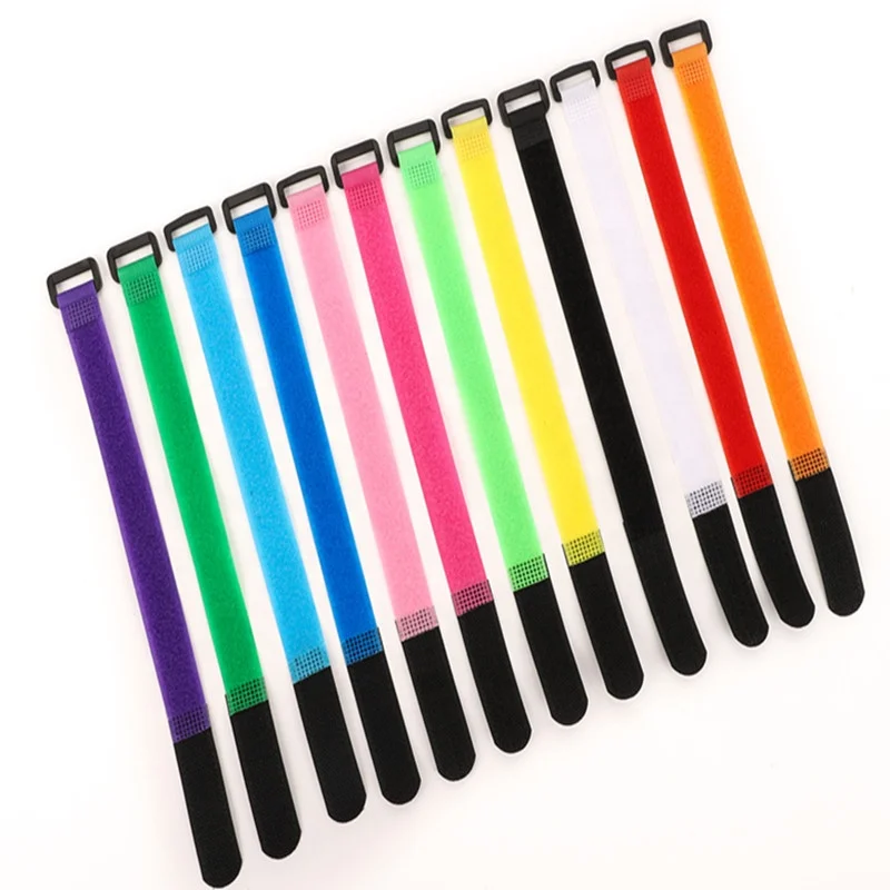 Factory Supply  Cable Tie Black Adjustable Cable Strap Self Reusable Fastening Wire Organizer