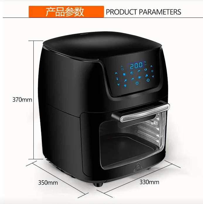 
Visual air fryer household large capacity electric fryer chip machine 12L electric oven 