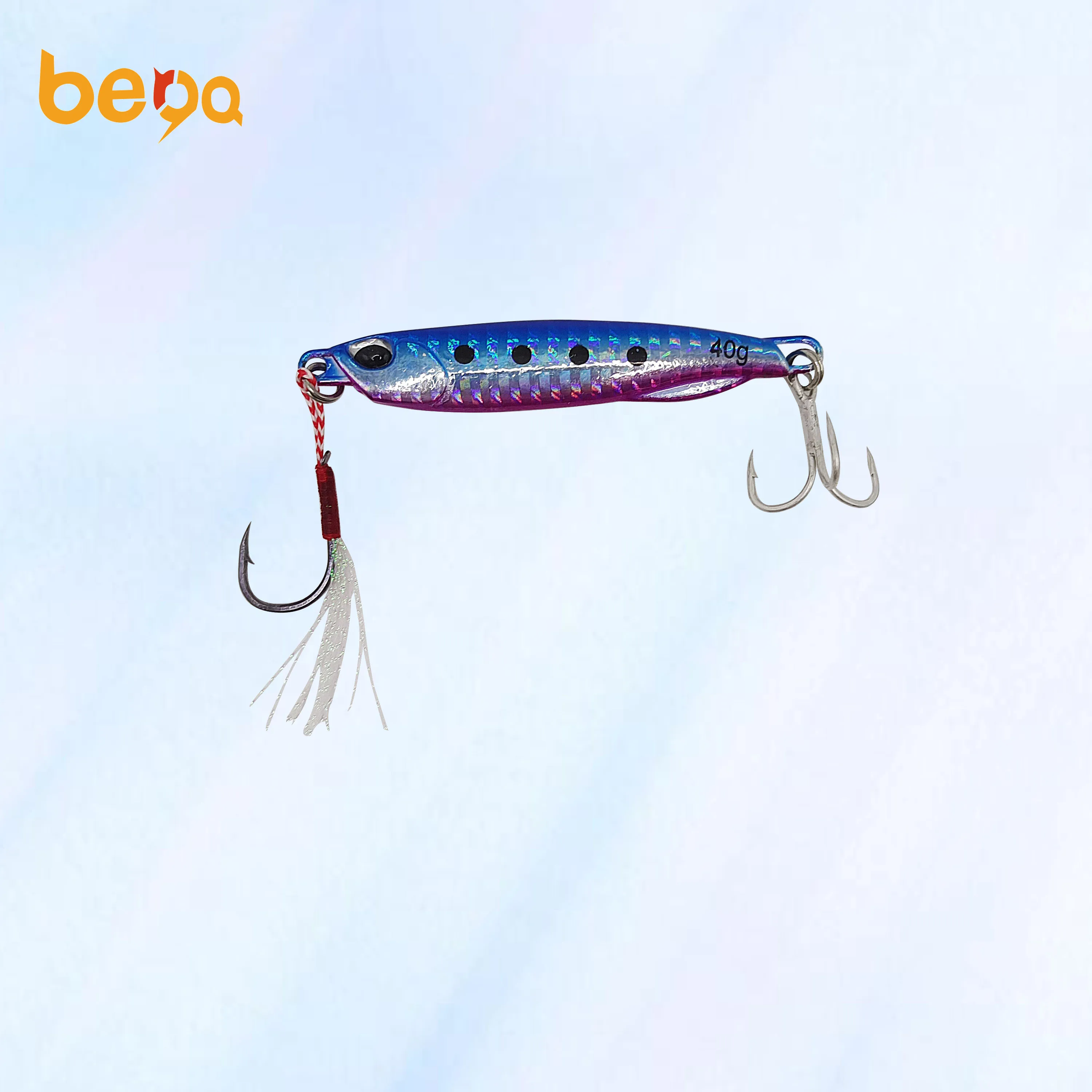 Double hook iron plate simulation Luya bait super long cast fishing perch perch kill fresh water fishing iron plate