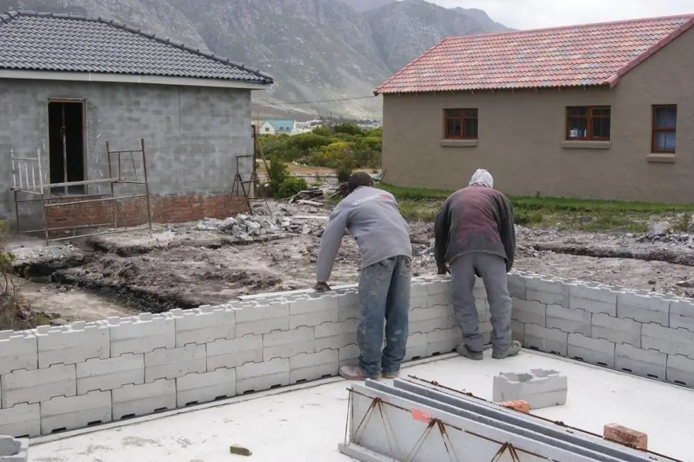 manual block brick making hollow block mold small concrete block making