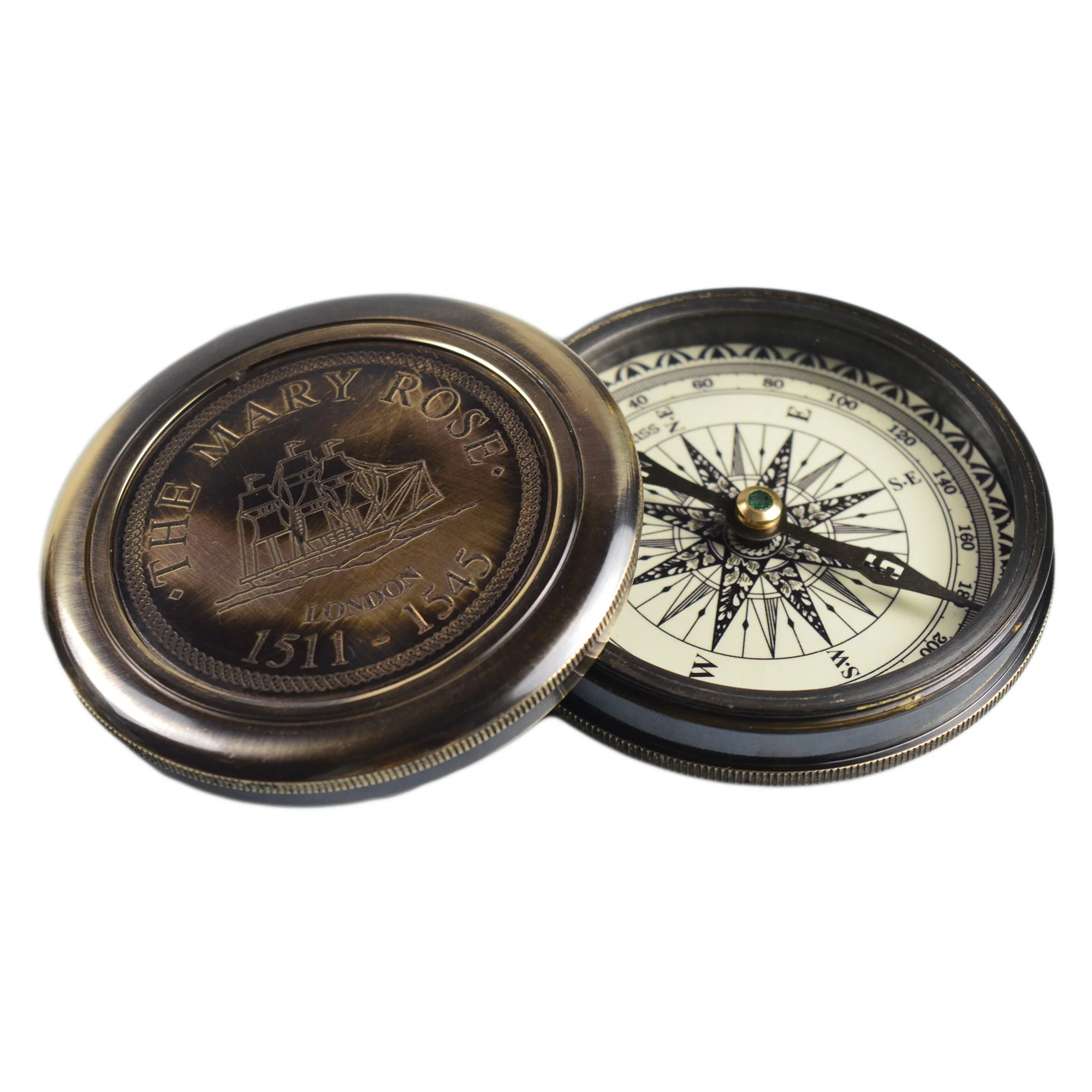 Compass Shiny Nautical Gadgets Brass Sports And Entertainment For Outdoor Design Customized Design Available