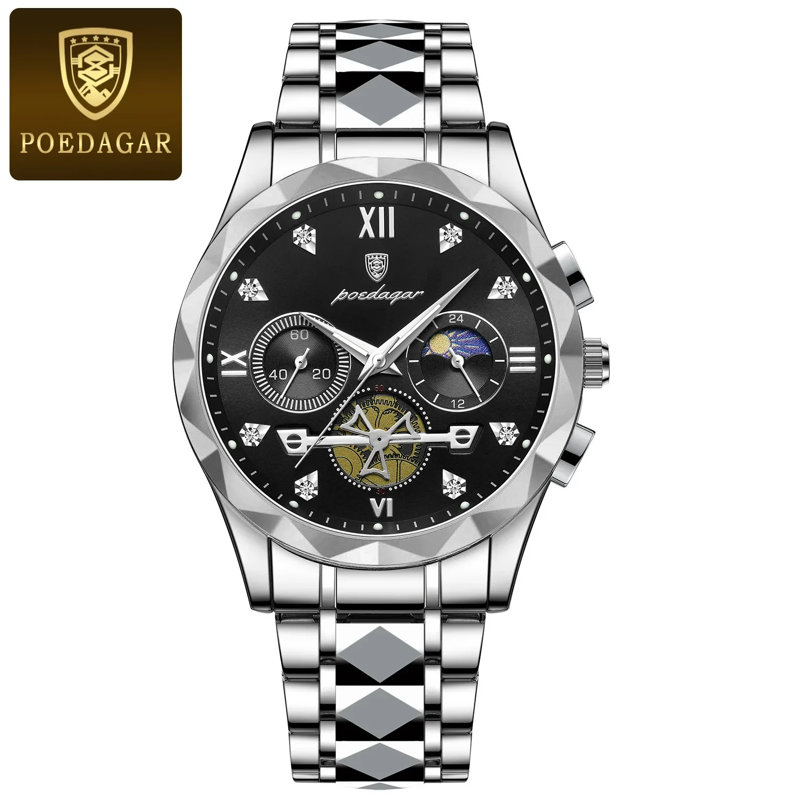 POEDAGAR 996 Trendy Brand High End Newest Cheap Factory Price Popular Design Best Price Men Quartz Watches Stainless Steel Band