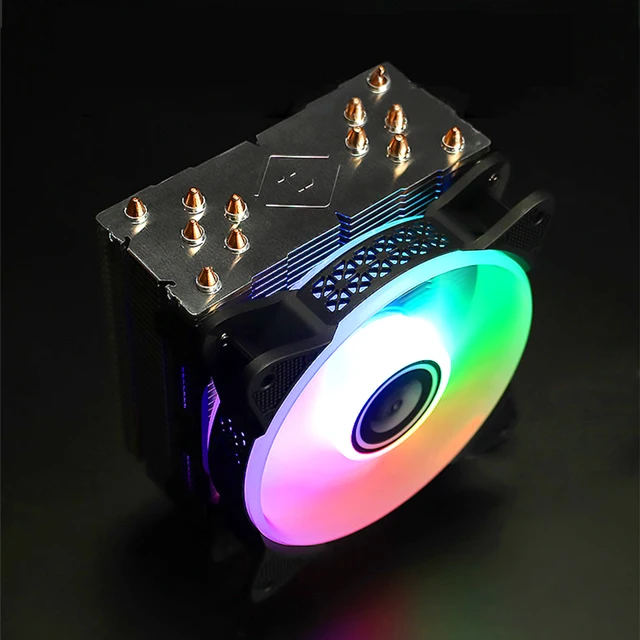 Computer CPU radiator TJ600 RGB CPU Air Cooler  RGB CPU Cooling Fan with 6 Heat Pipes