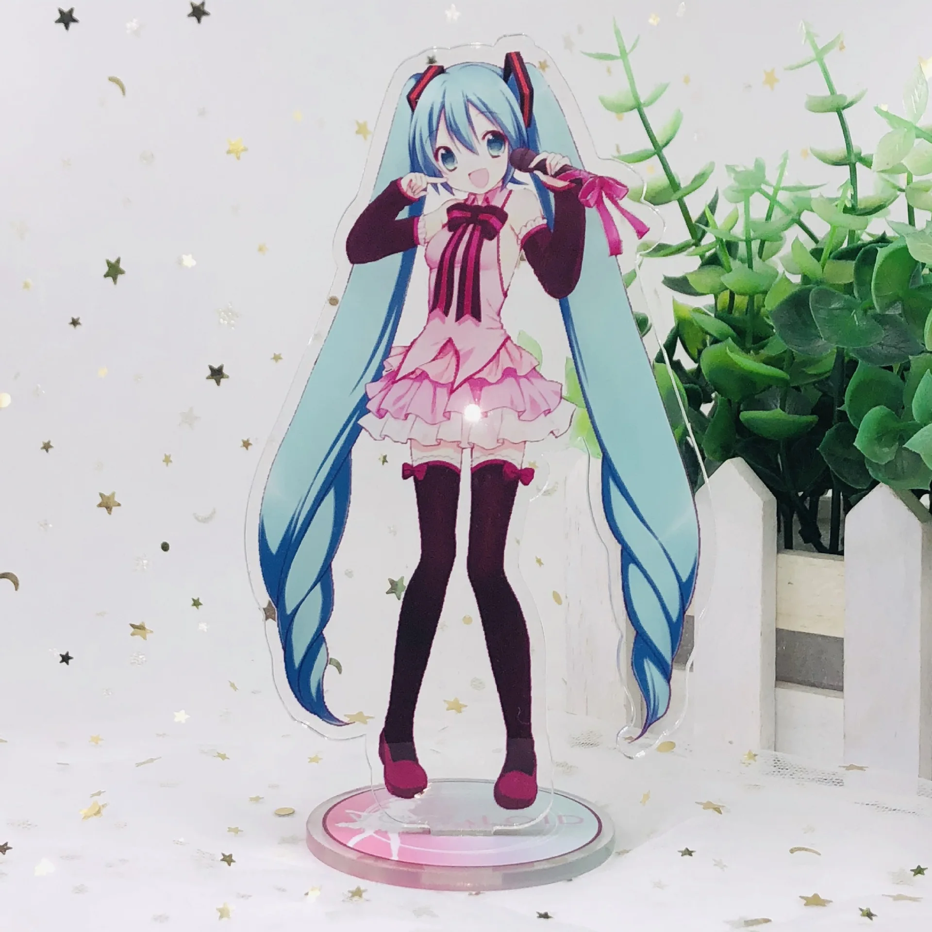 NO MOQ Laser Cut UV Full-Color Printing Standee Anime Clear Plastic Acrylic Standee  Holder for fans