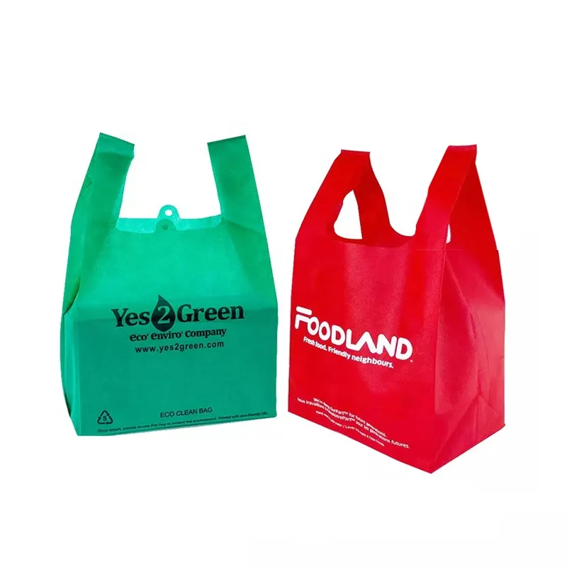 square bottom cheap ultrasonic bag non woven eco bag morocco 80 gsm nonwoven promotion shopping t-shirt bags logo
