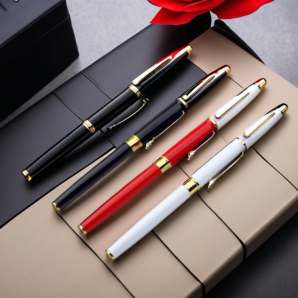 Factory Wholesale High-End Blue Ink Metal Gel Pen 0.7mm Ballpoint Pencil Custom Logo Signature Office Business Gift 1.0mm