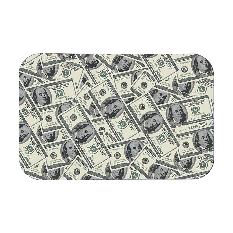 Super absorbent soft diatomaceous earth $100 banknote printing design carpet bathroom anti slip  bath mat