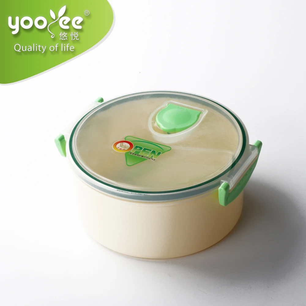 Meal Prep Containers Manufacture Food Grade Plastic Storage Boxes & Bins Round Shape Divided Lunch Box Food Packaging Easy Clean