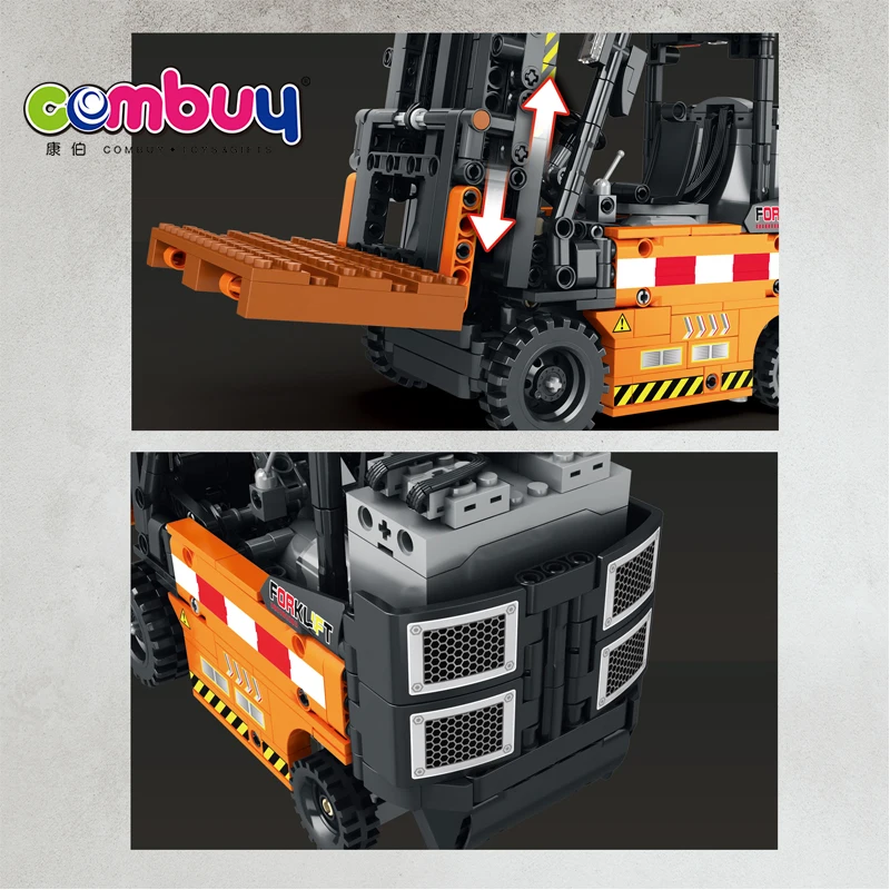 Engineering car assembly building blocks RC forklift toy for 6+