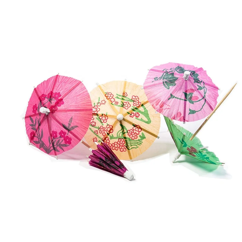 144 Pieces Umbrella Sticks Wedding Summer Party Food Drink Decorations Picks Cocktail