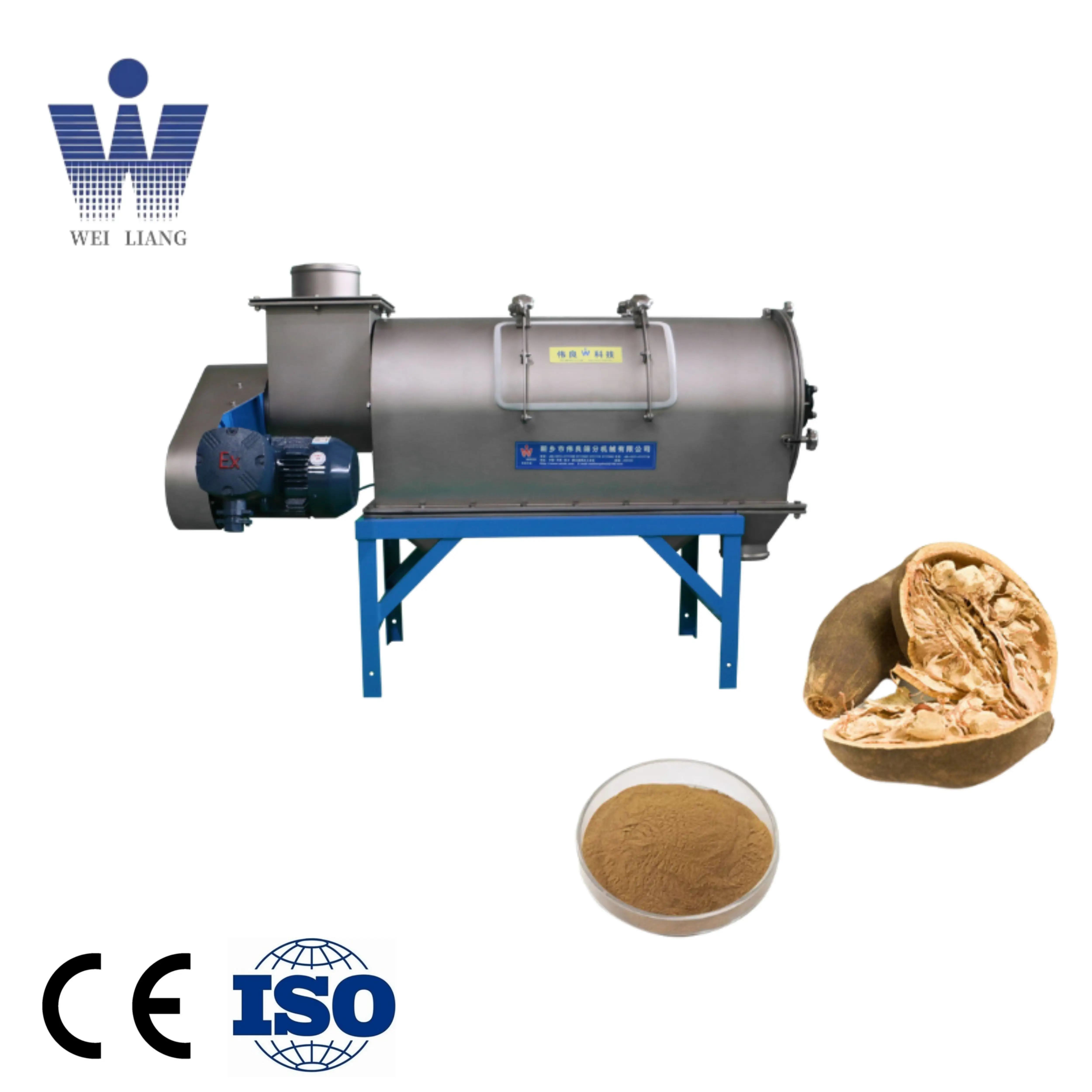 Stainless steel 80-530 mesh horizontal airflow centrifugal sieve