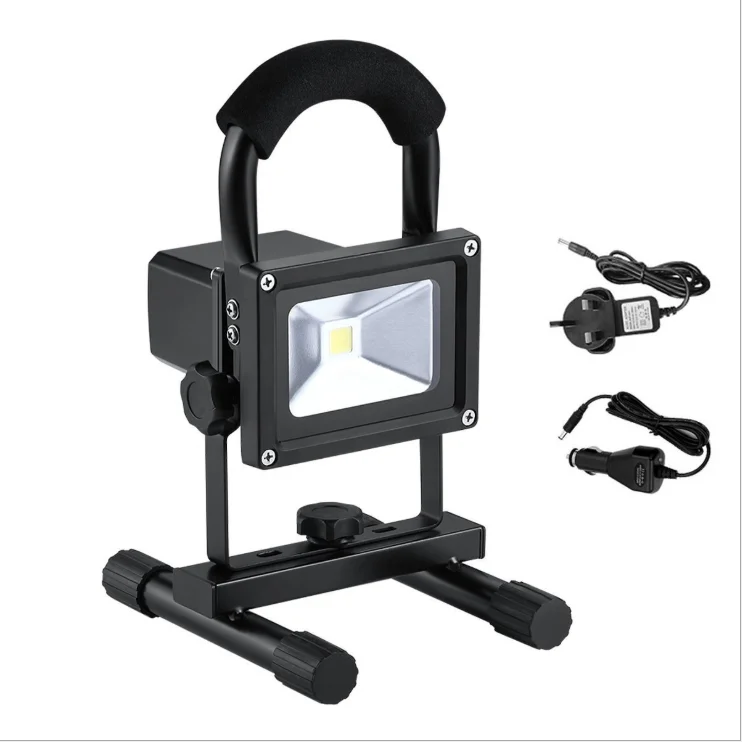 Rechargeable 2000mAh Battery Powered 10W Waterproof LED Flood Spotlights for Outdoor Camping Emergency