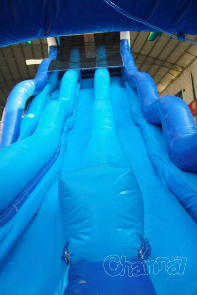 Гигантская тропическая волна влажная горка с бассейном цунами скользящая горка большая надувная водная горка для улицы