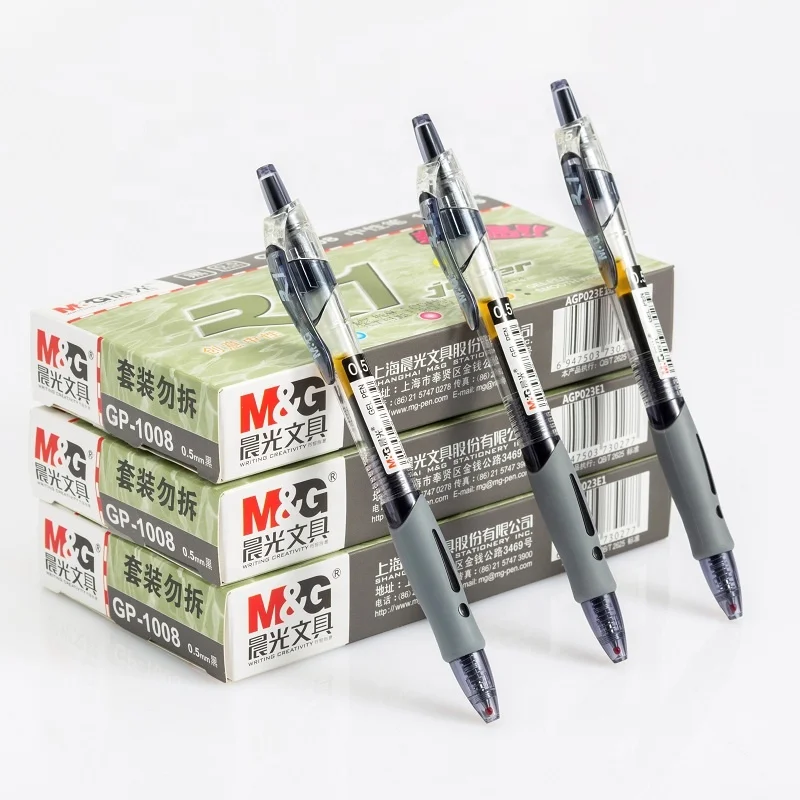 Andstal Large Capacity ink gelpens Black ink  Retractable Pen Gel For school Supplies