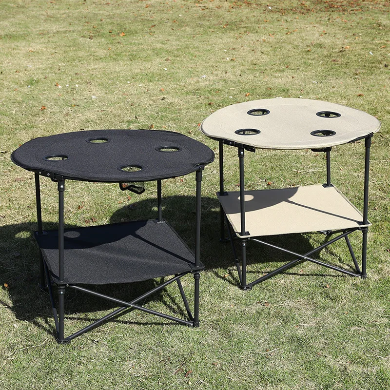 Jetshark Outdoor Picnic Portable Beach Table Oxford Cloth Folding Camping Side Table