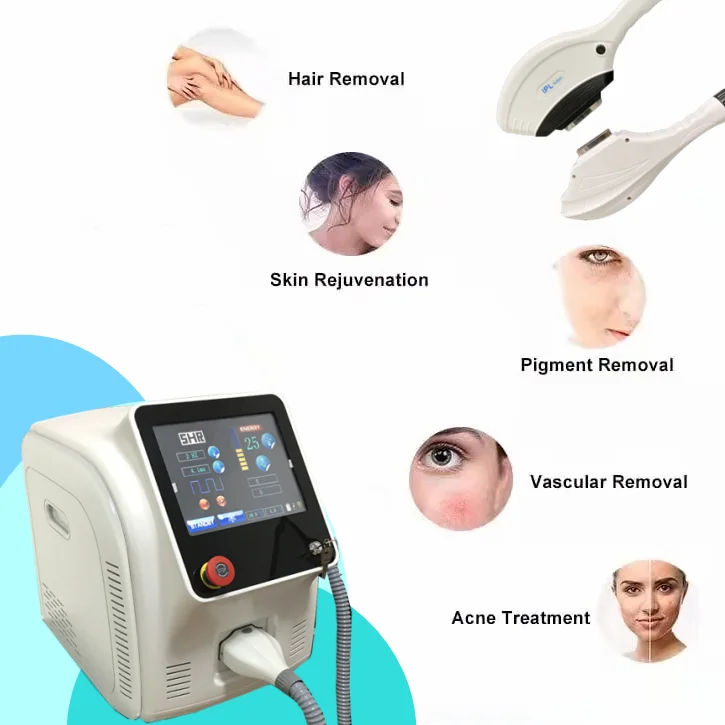 New style sapphire ipl skin rejuvenation / opt ipl hair removal treatment filters handle IPL pulse anti-wrinkle