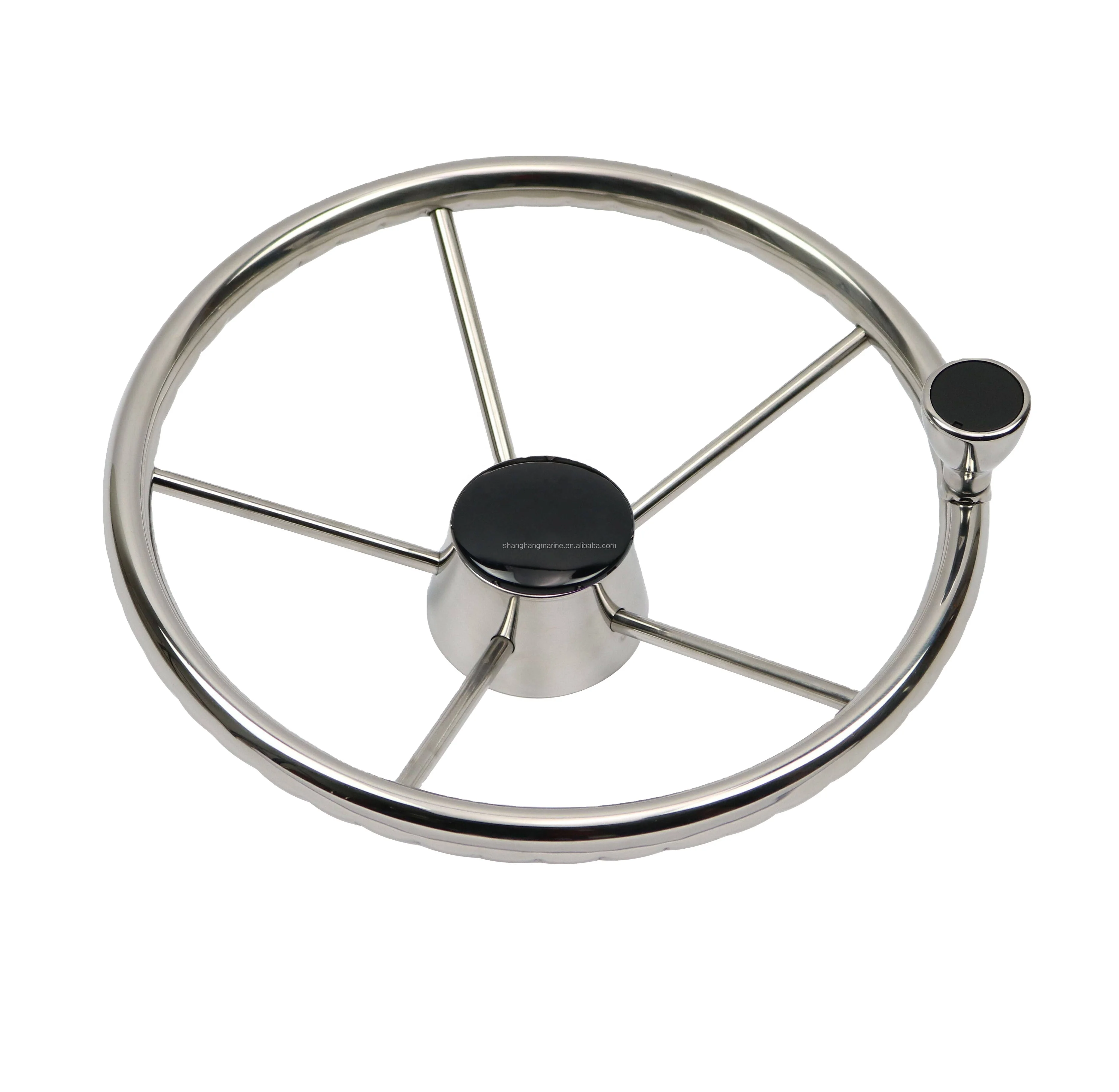 High Quality Destroyer Control Sailboat Marine Hardware Steering Wheel 5 Spoke Ship Boat Steering Wheel