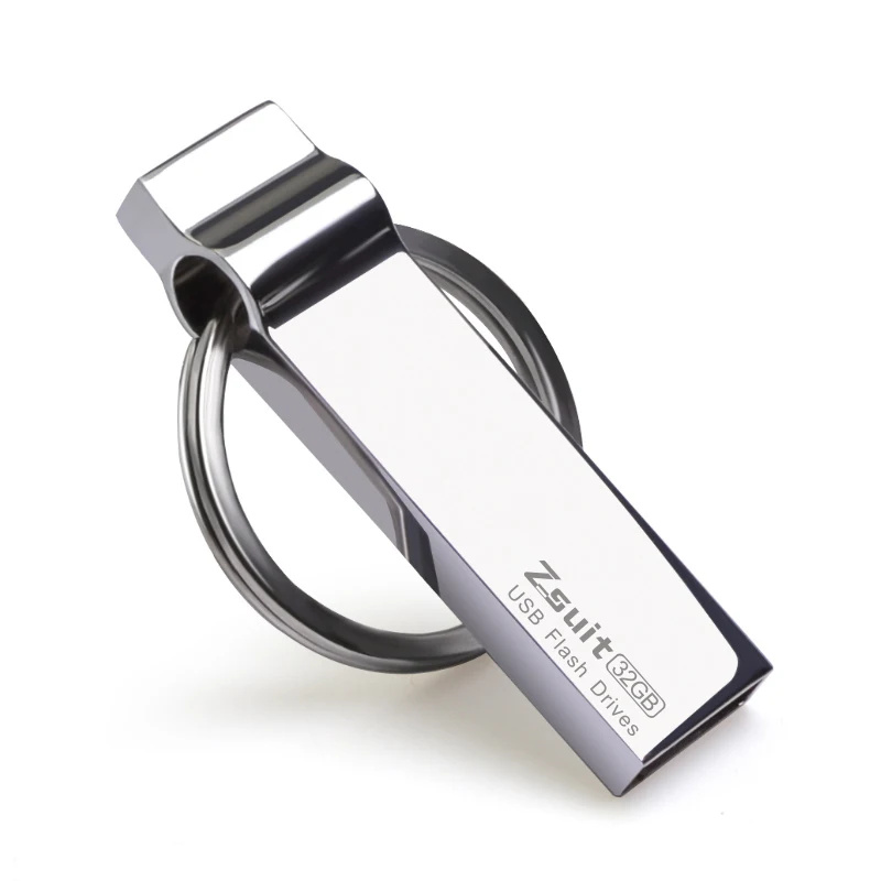 ZSUIT High Quality 4GB/ 8GB/16GB Pen Drive 2.0 3.0 Custom logo USB Stick 32GB 64GB Metal USB Flash Drives