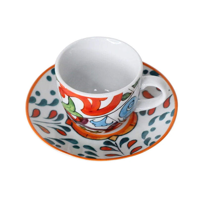 Beautifully Patterned Coffee Cups and Saucers Wedding Gift Set
