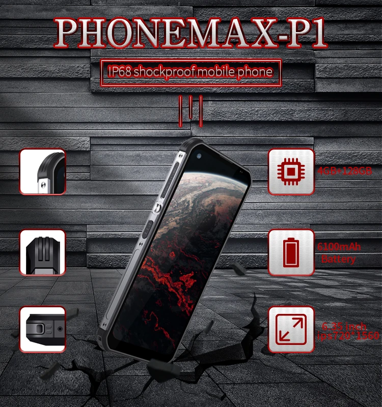 2022 New Unlocked rugged phones and water proof phones with Dual SIM Card IP68 Original Unlock Android10 4GB +128GB 8+21MP