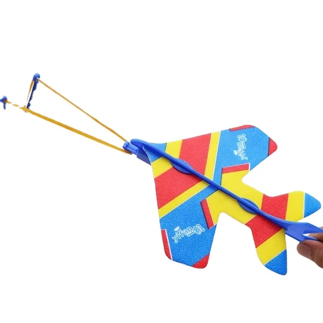 Hot Selling Cheap Children Favorite Led Luminous Slingshot Helicopter Airplane For Kids