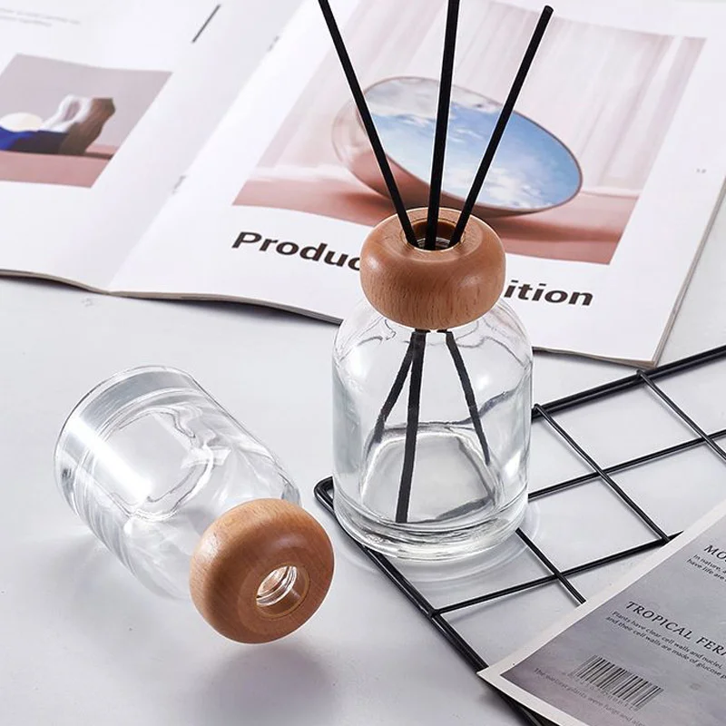 200ml Essential Oil Bottle Ceramic Round Home  Perfume Bottle Minimalism Reed Diffuser Bottle