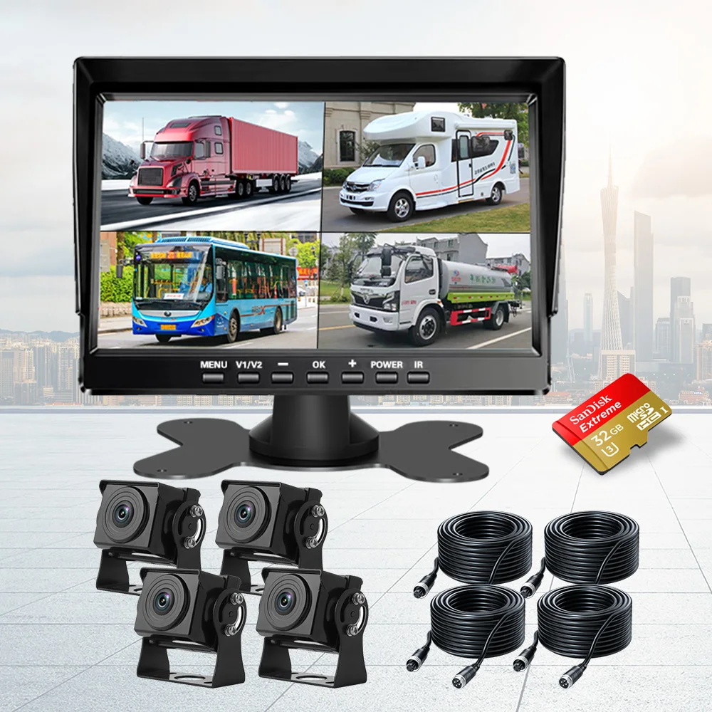 Hot Sale Hd Four Recorder Truck Dash Cam Front Rear Car Camera Full Hd Black Box Car Camera Recorder Cheapest Dash Cam for Truck