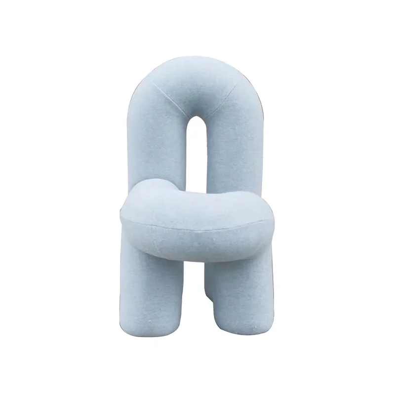 Designer fiberglass reinforced plastic special-shaped leisure chair creative bending unique shape leisure dining chair