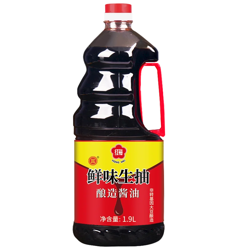 High quality manufacturer Hongmei soy sauce 1.9L for cooking