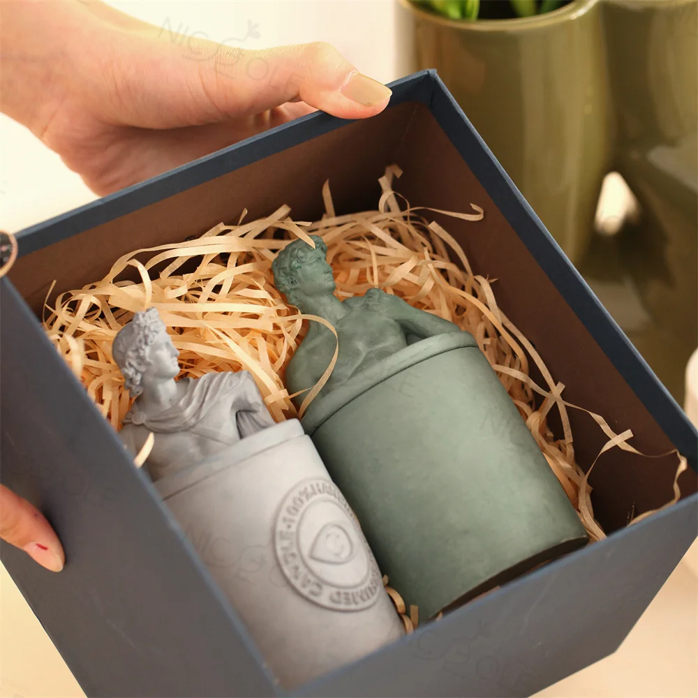 Николь Давид Аполлон венерина Купидон дизайн банка для свечей контейнер сосудов силиконовые формы с крышкой