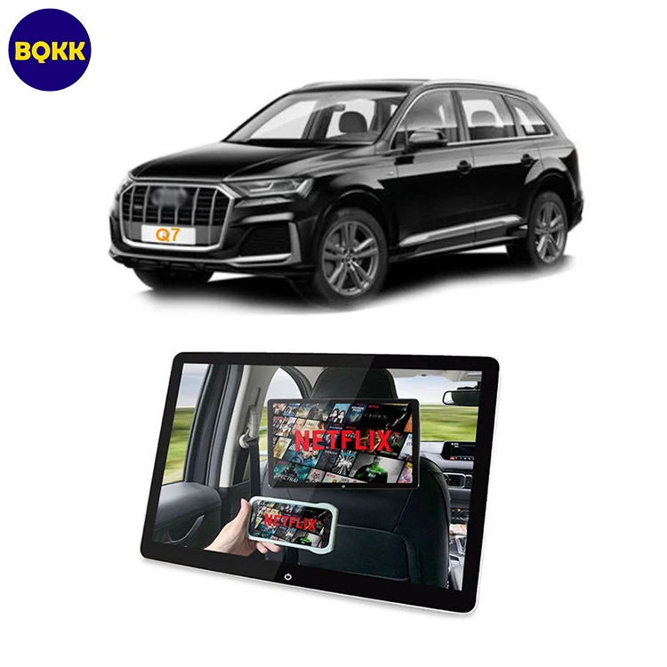 Новая версия android 11 0 поворотный экран заднего сиденья автомобиля развлекательный планшет подголовник монитор для Audi A4 Q5 Q7