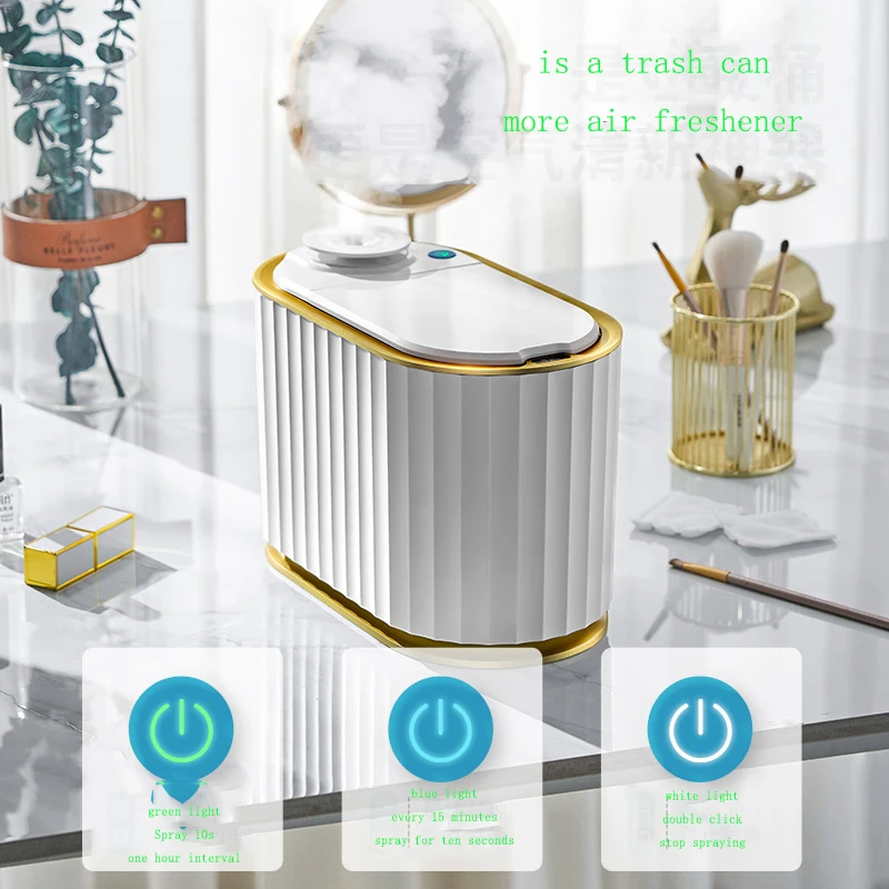 Home toilet toilet light luxury narrow small gap with aromatherapy intelligent induction trash can