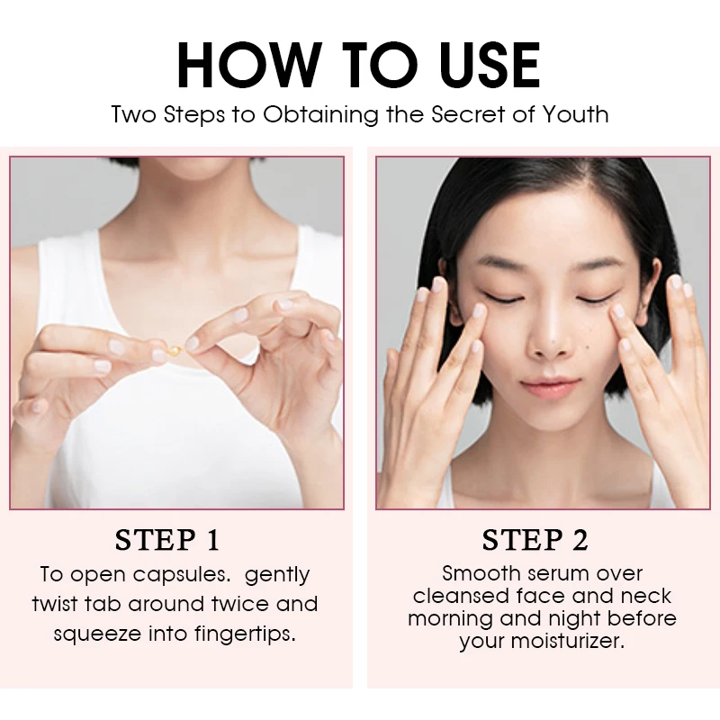 Night Repairing and Retinol Ceramide Capsules Line Erasing Serum 30 Pieces Moisturizing