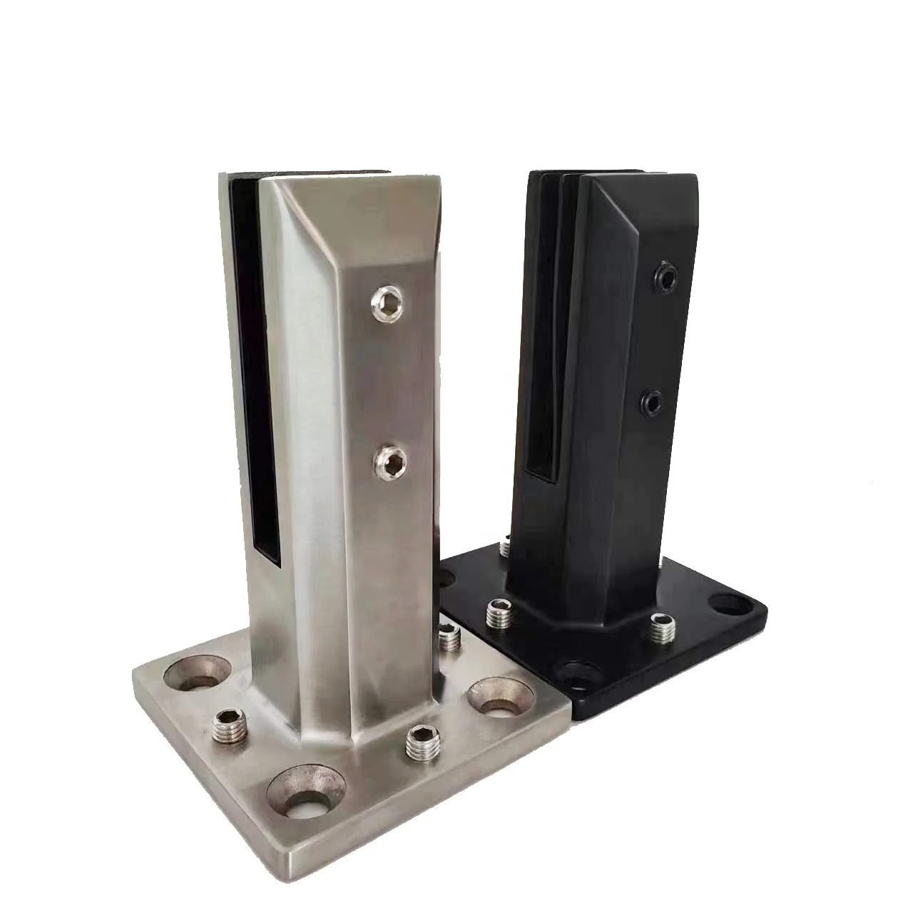 Frameless Outdoor Swimming Pool Fence Glass Spigot Floor Mounted Railing Stainless Steel  Adjustable Glass Spigot