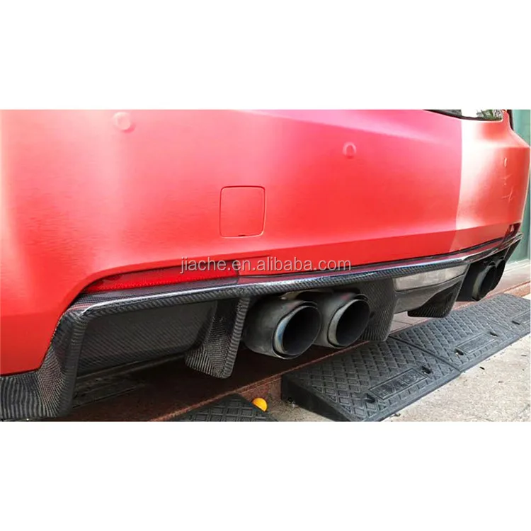 Carbon Fiber Rear Lip Diffuser Splitters With Exhaust Tips for Cadillac ATS 2015-2017 Back Bumper Guard Car Styling